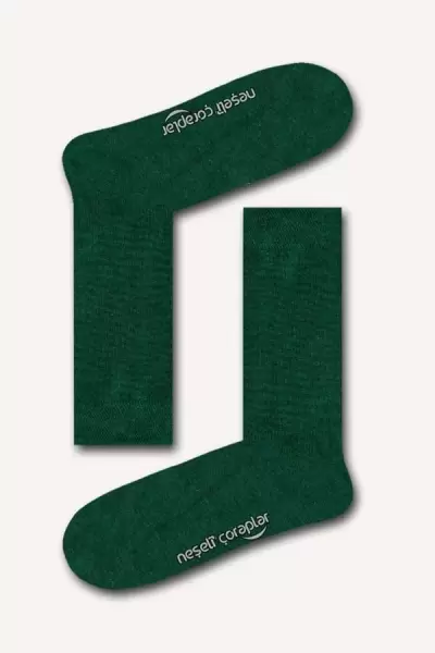 Yeşil Düz Basic Kadın Çorap