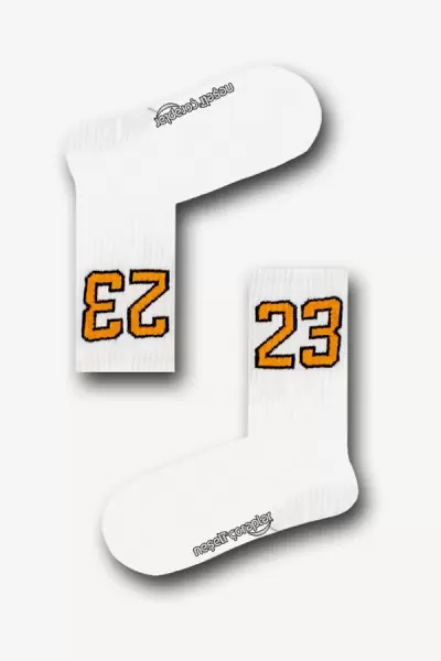 Beyaz 23 Atletik Kadın Çorap