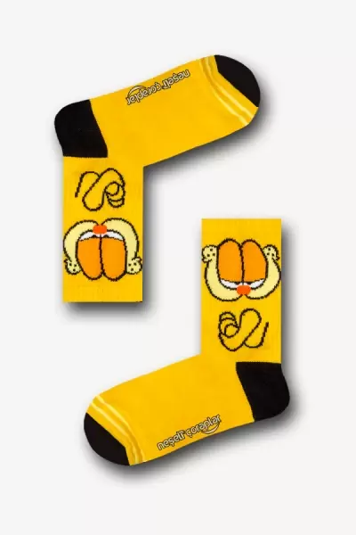 Garfield Desenli Atletik Kadın Çorap