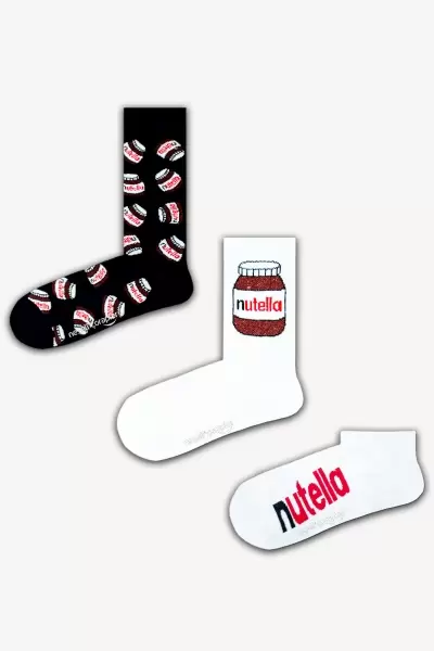 3'lü Nutella Karma Çorap Set