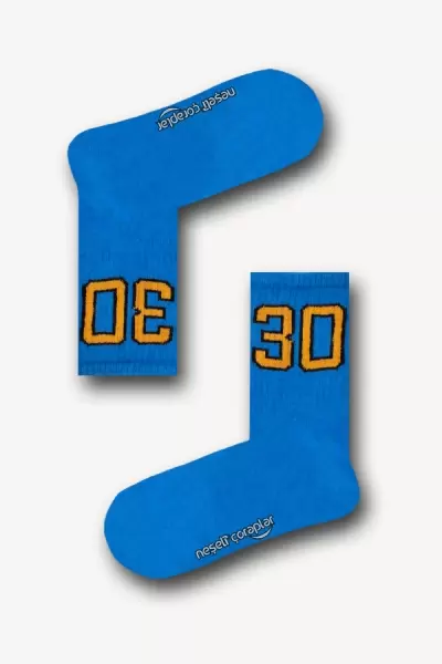 Mavi 30 Atletik Kadın Çorap