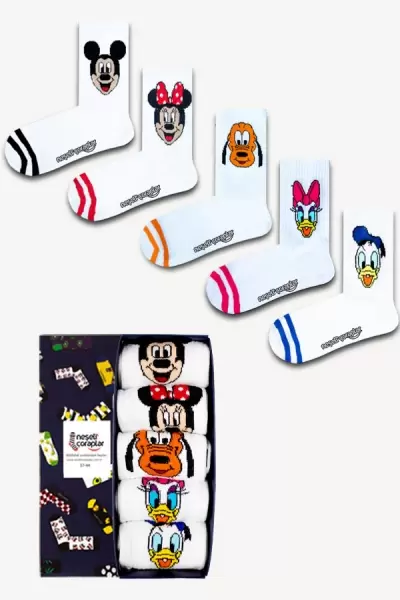 5'li Mickey Mouse Atletik Çorap Set