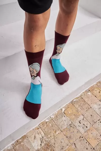 Granny Renkli Erkek Çorap