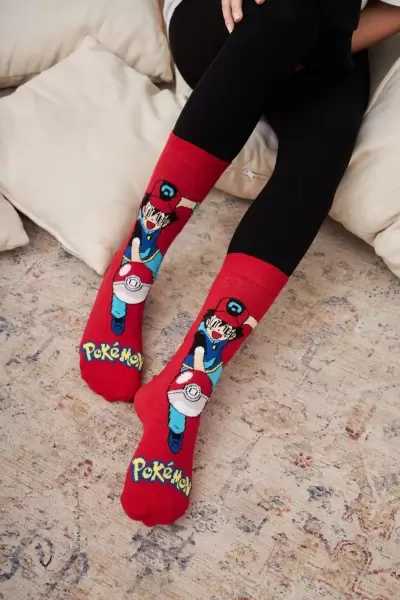 Pokemon Renkli Kadın Çorap