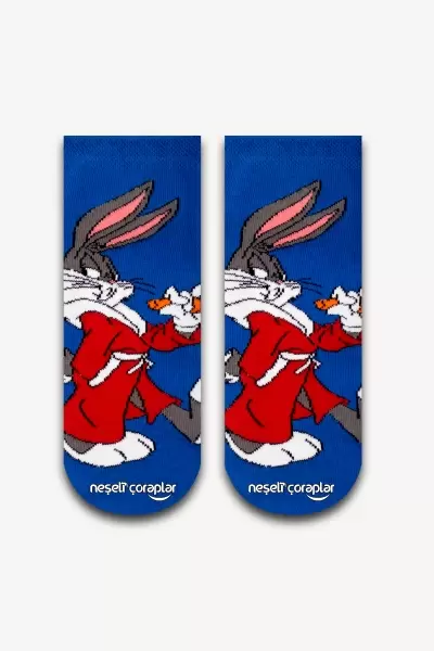 Mavi Bugs Bunny Kadın Patik Çorap
