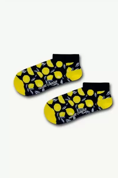 Limon Desenli Kadın Patik Çorap
