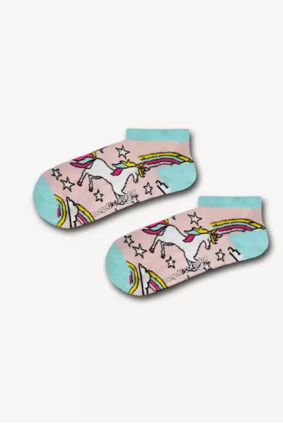 Rainbow Unicorn Kadın Patik Çorap