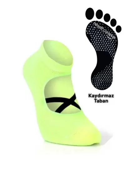 Yeşil Yoga ve Pilates Kadın Çorap