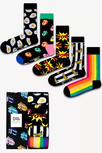 5'li Bomb Mixed Renkli Çorap Set