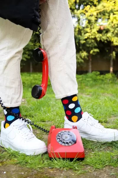 Colorful Dots Desenli Renkli Erkek Çorap