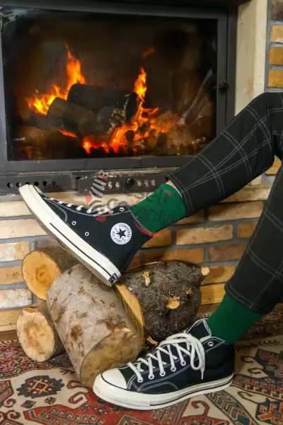 Yeşil Düz Basic Erkek Çorap