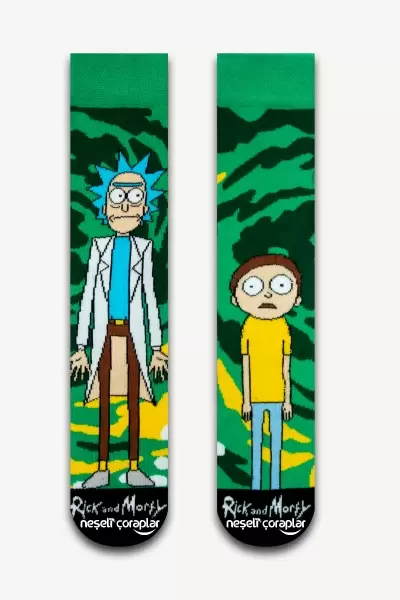 Rick and Morty Renkli Erkek Çorap