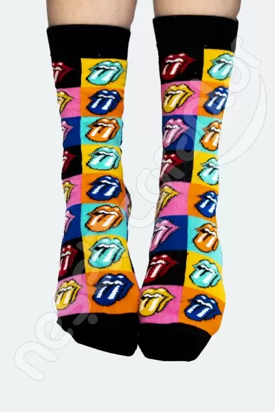 Rolling Stones Renkli Kadın Çorap