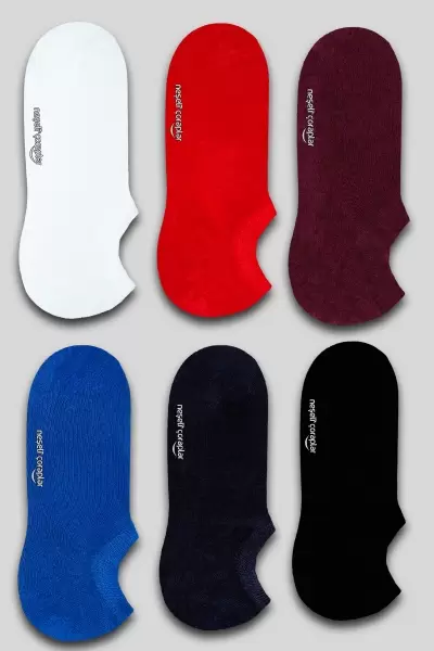6'lı Düz Görünmez Sneaker Çorap Set