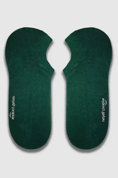 Yeşil Renkli Sneaker Kadın Çorap        