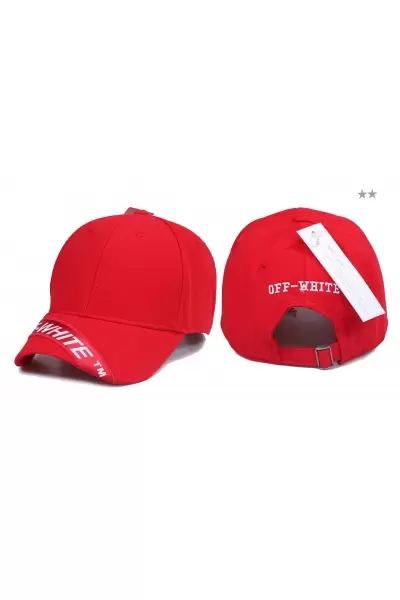 Kırmızı Off White Renkli Şapka