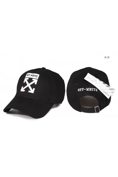 White Off Siyah Renkli Şapka