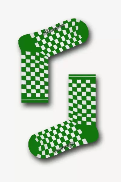 Yeşil Dama Atletik Kadın Çorap